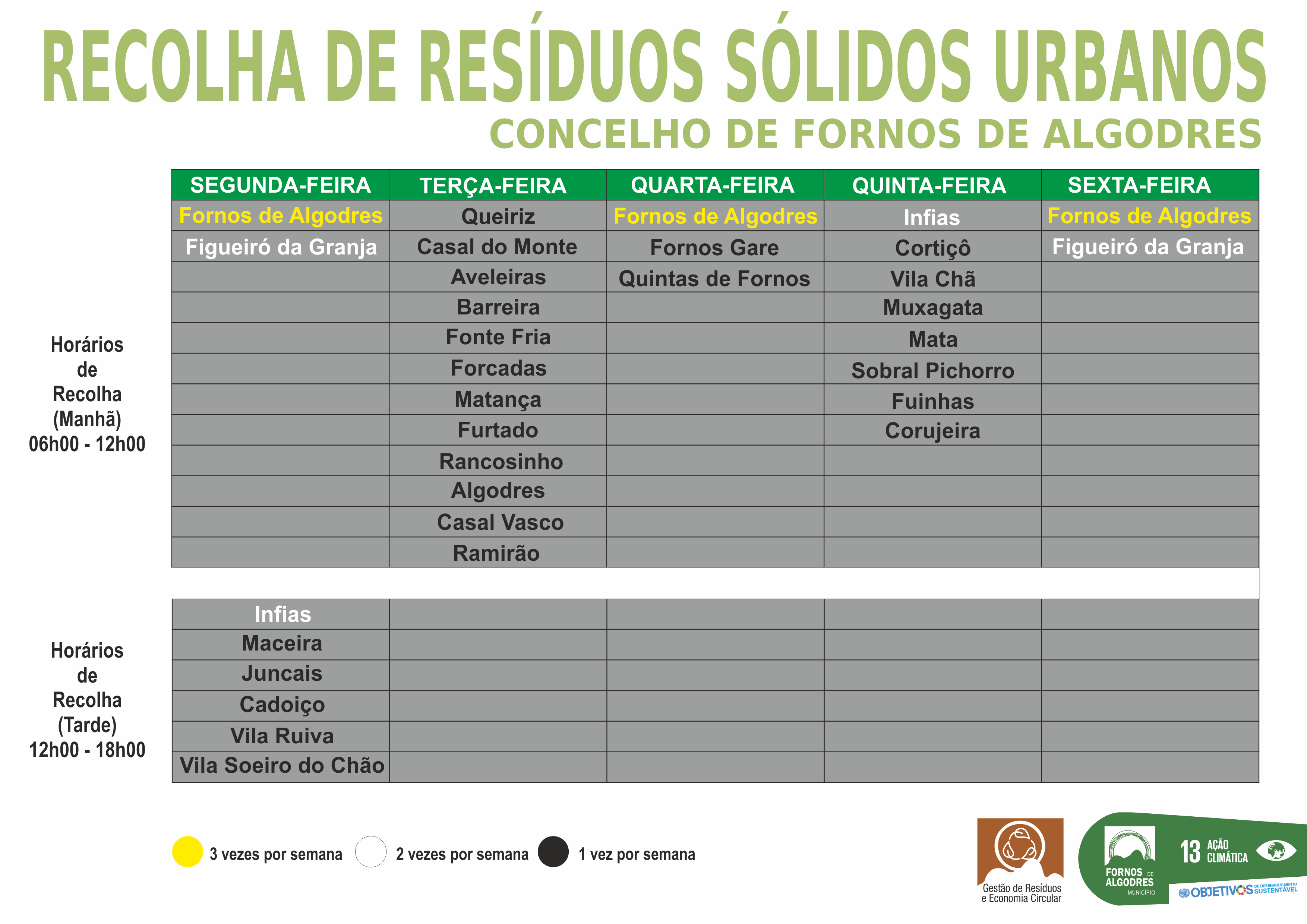 Novo Calendário - Resíduos Sólidos Urbanos