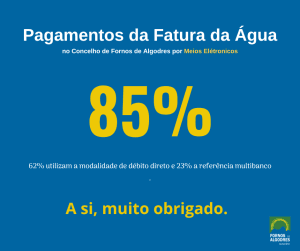 85% dos pagamentos da fatura da água realizados por meios eletrónicos no Concelho de Fornos de Algodres